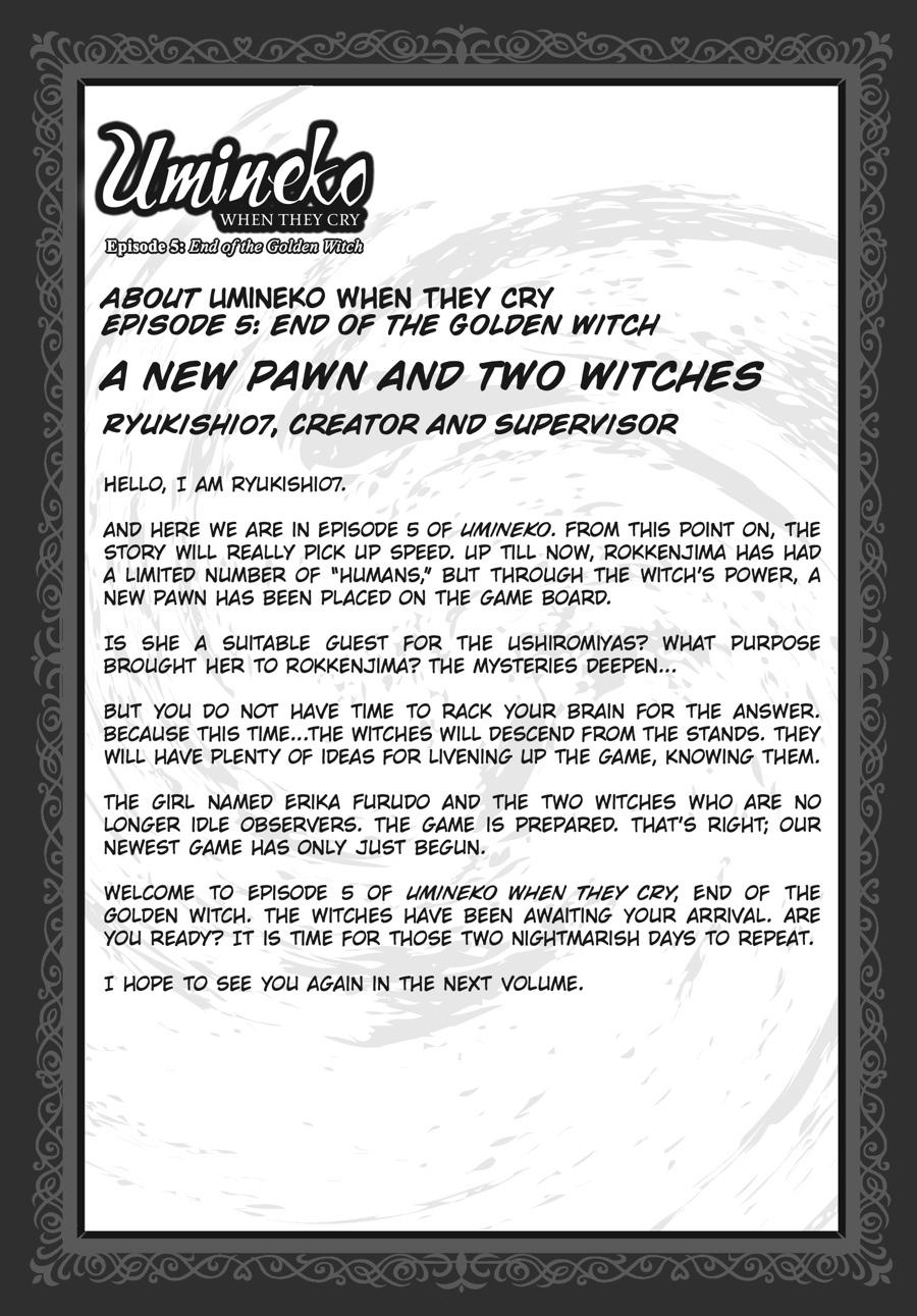 Read Umineko When They Cry Episode 5_ End of the Golden Witch EN Manga Online