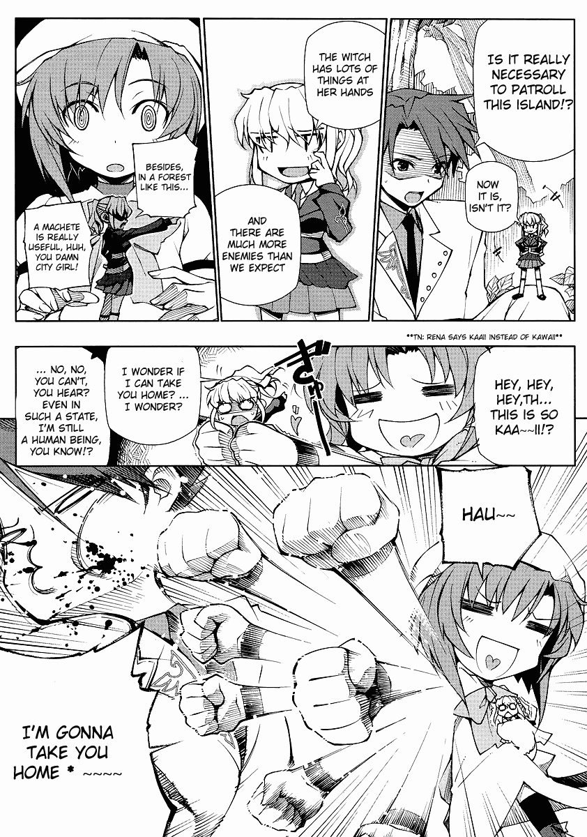 Read Umineko no Naku Koro ni Episode X_ Rokkenjima of Higurashi Crying EN Manga Online