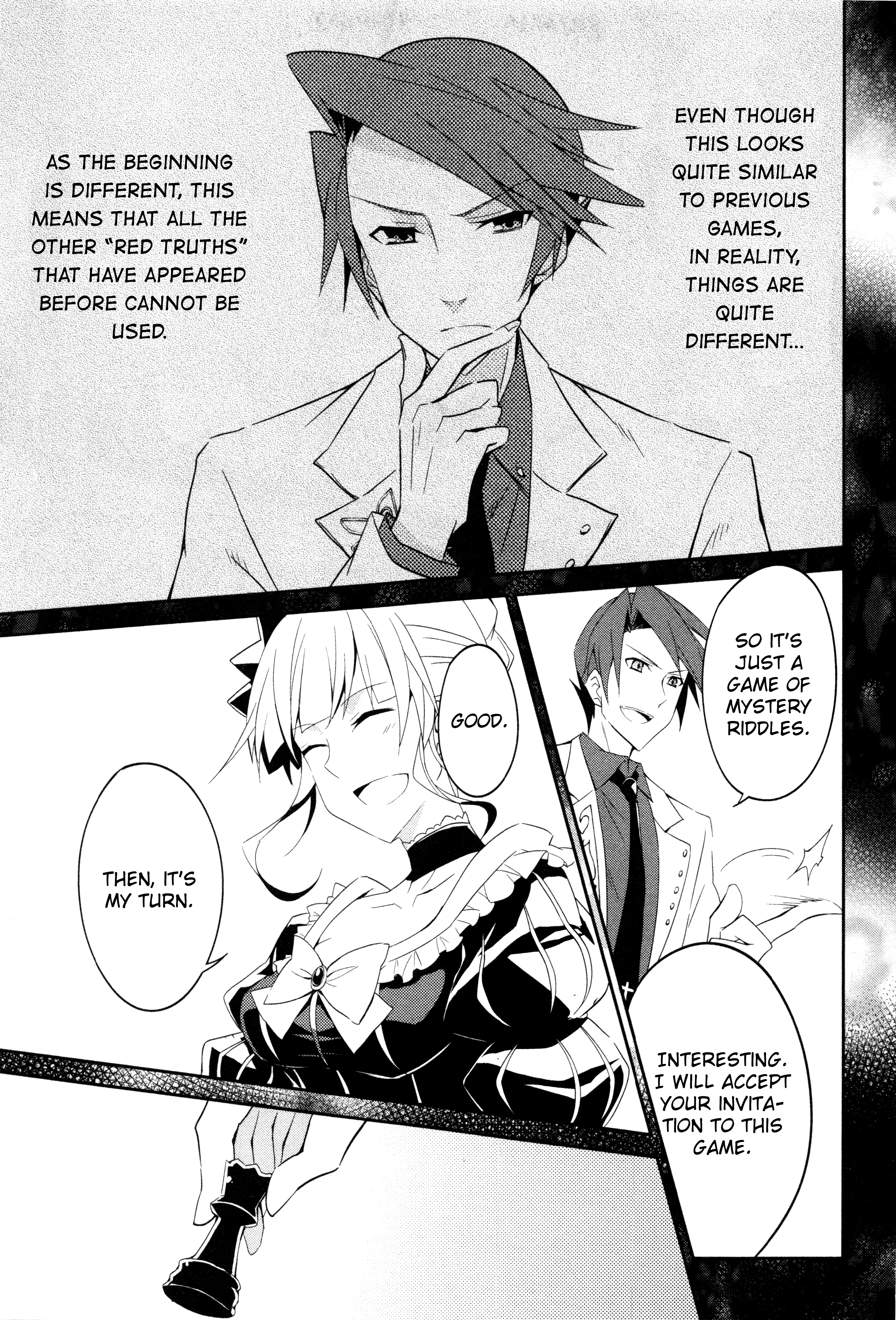 Read Umineko no Naku Koro ni Shi_ Forgery of the Purple Logic EN Manga Online
